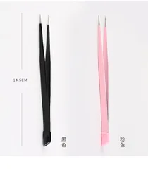 Nail Art Double-headed Tweezers Multi-function Silicone Stick  Rhinestones Nipper Pick Up Manicure Anti Slip Manicure Tools