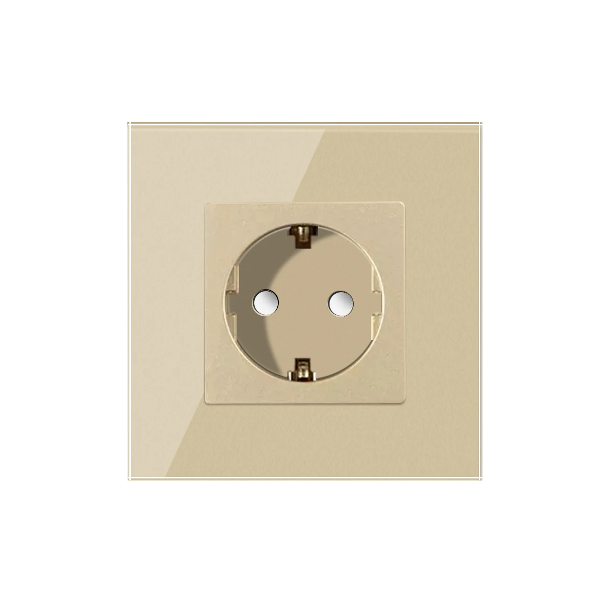 Bingoelec 16A euro Standard Electrical schuko socket Russia Germany Outlet  power Wall Socket with Glass Panel