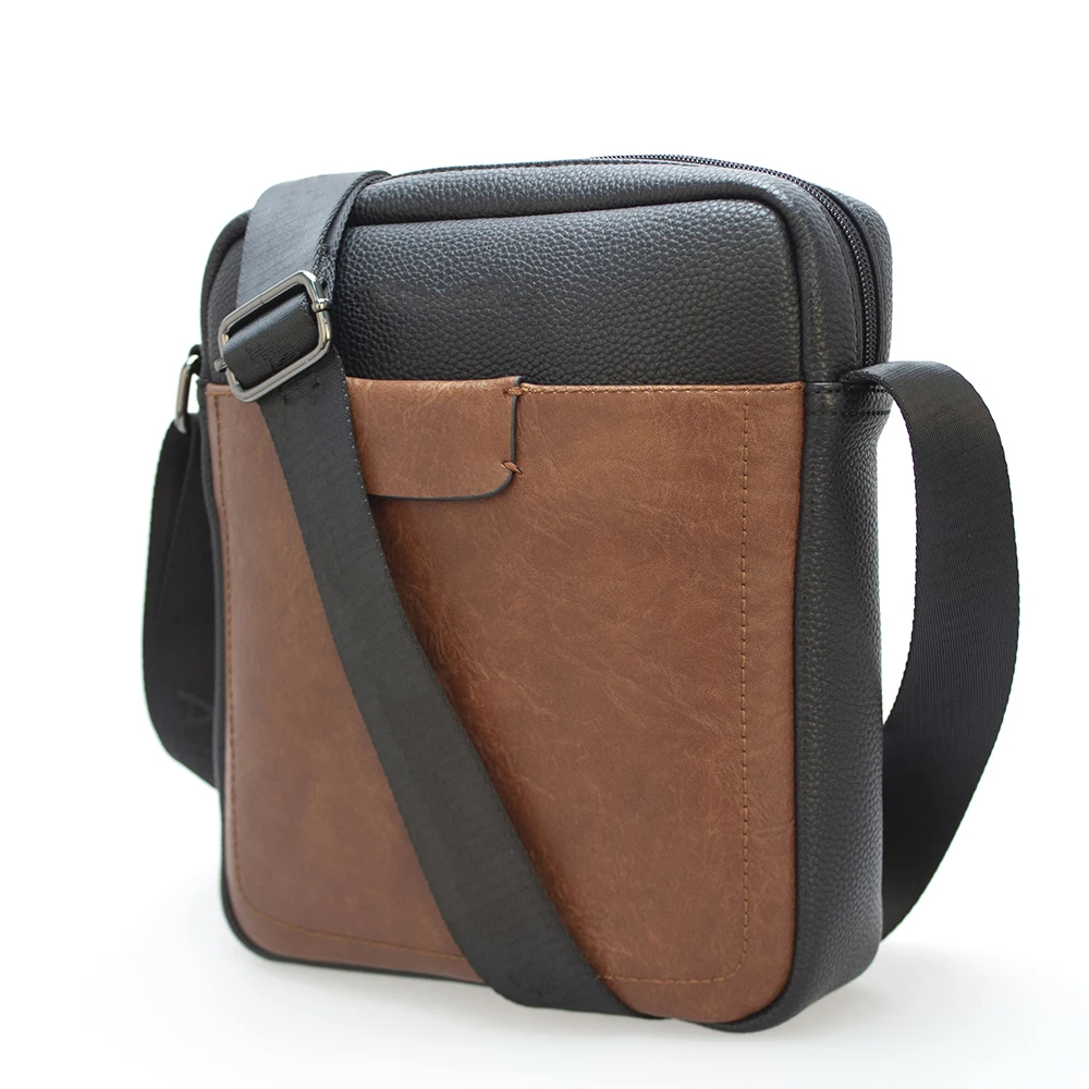 Wholesale Custom Men PU Leather Messenger Crossbody Bags Vintage Side Shoulder Bag For Men Sling Bag Satchles Handbags