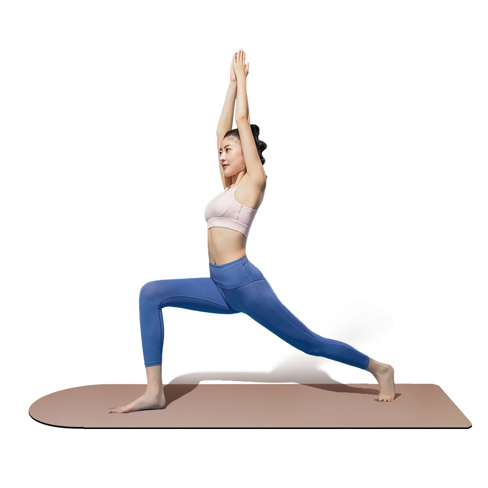 Yugland New Design Pu Rubber Oval Yoga Mat Pilates Fitness Universal, Wholesale Custom Curve Arched Pu Yoga Mat