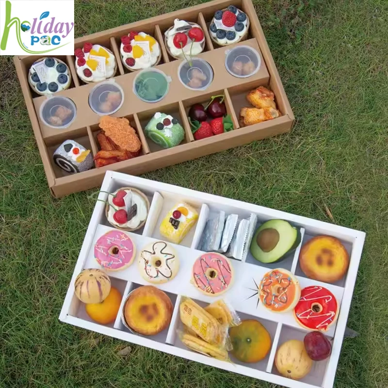 Custom Disposable Takeaway Food Takeout Paper Chocolate Favorite Shawarma Grazing Fries Box fondue box Food Packaging Boxes