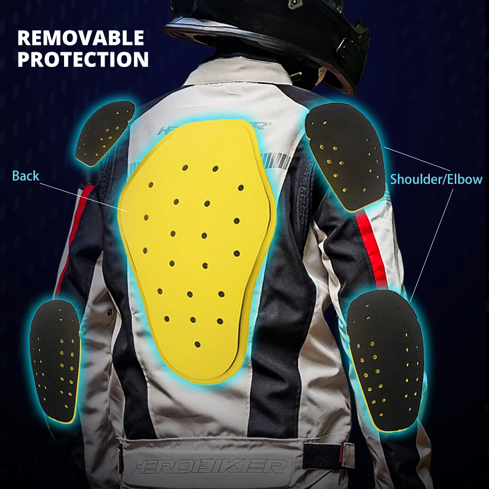 Adventure Biker Waterproof Jackets Men Mesh CE Armored Breathable Motorcycle Riding Jacket and Trouser Protection for Men Riding