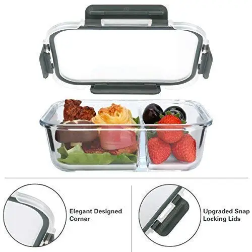 Wholesale High Borosilicate Glass Food Storage Container With Lid Sealed Meal Prep Containers Glass Lunch Boxes For Home Kitchen