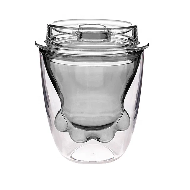 OEM Cute Cat Claw BPA FREE Plastic Tritan Double Wall Plastic Cup Coffee Mugs Tritan Cups For Girls Reusable Insulated Tumbler