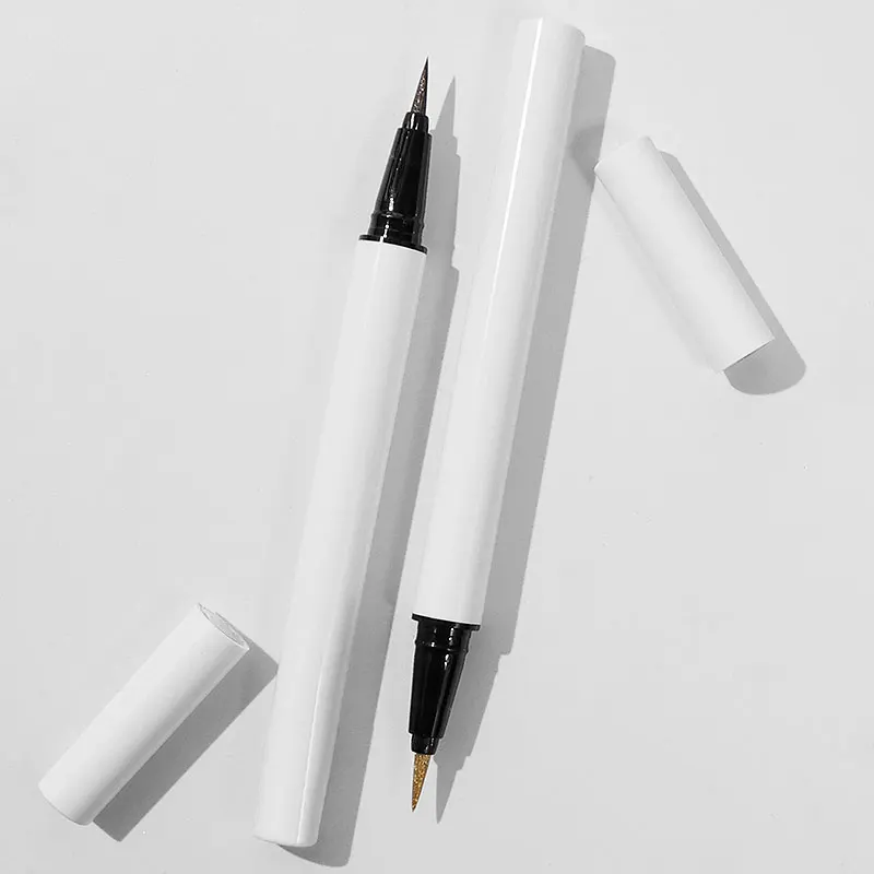 Vegan Cosmetics Private Label Cosmetics Colored Glitter Liquid Eyeliner Pencil Pen Custom Silver Blue Diamond Glitter Eyeliner