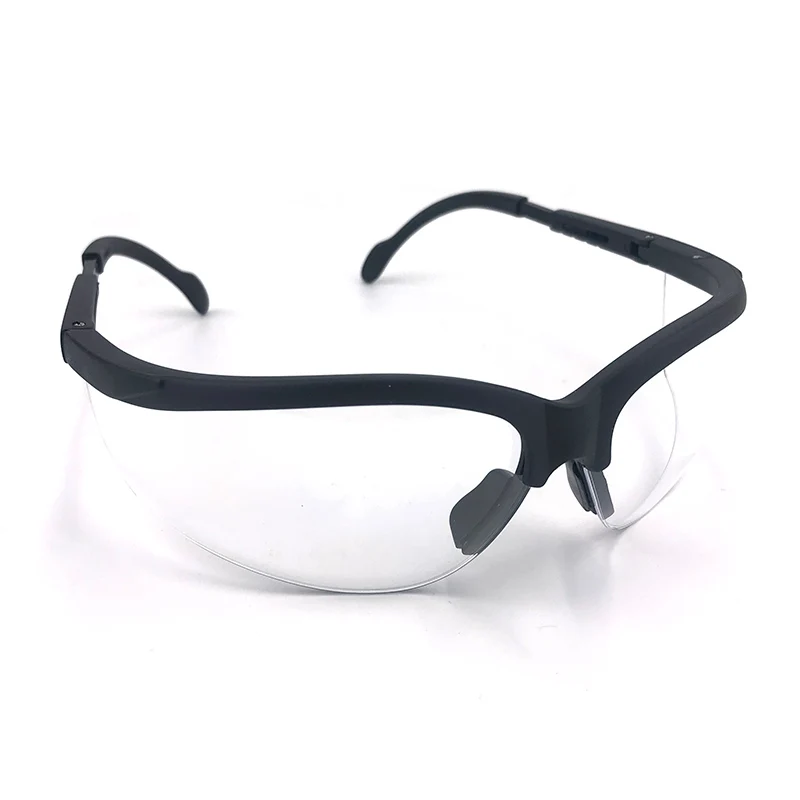 ANT5PPE Outdoor Range Shooting Anti-fog 3 Position Telescoping Temples Black Fortress Safety Glasses with Clear Lens