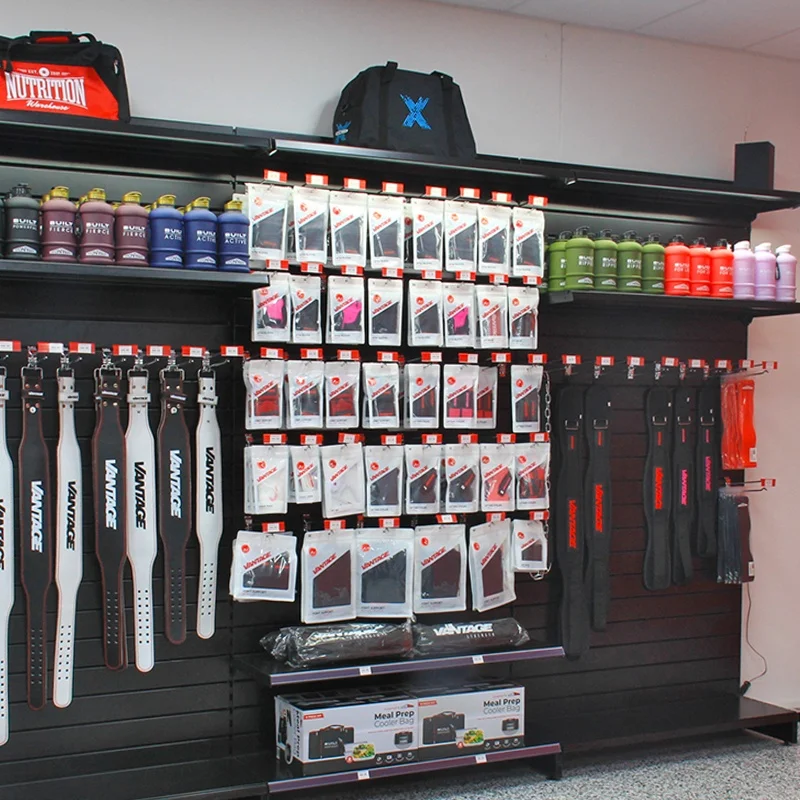 Double-sided Slatwall Display Rack With Hooks