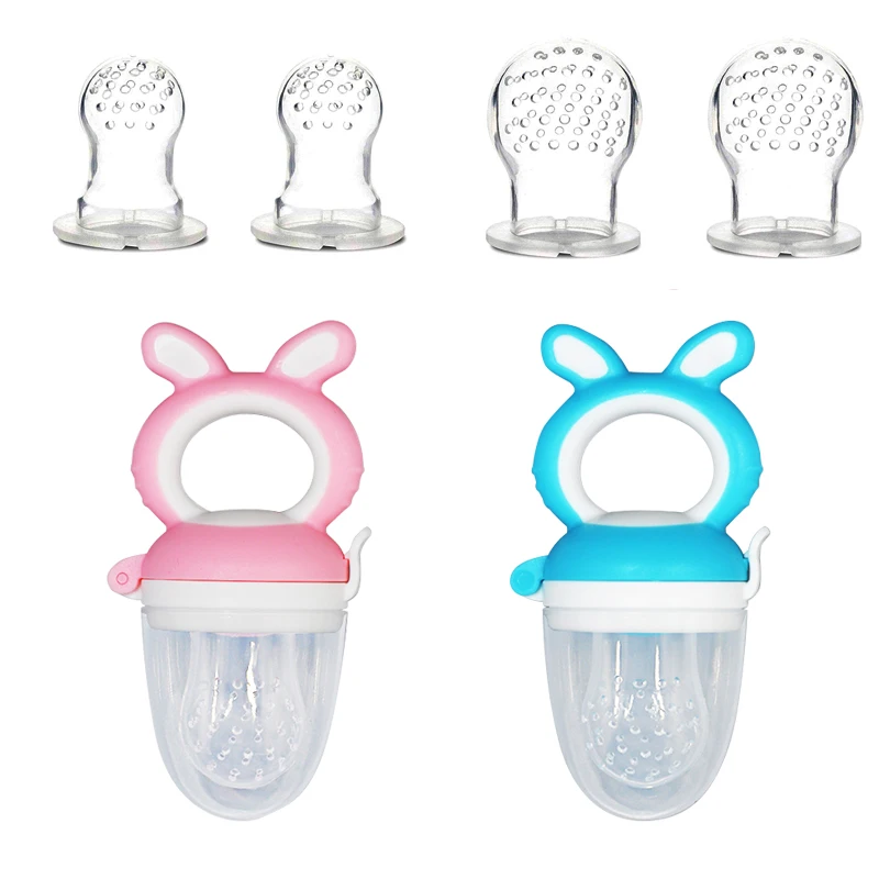 New Design Set Silicone Fresh Fruit Food Nibbler Pacifier Baby Fruit Feeder