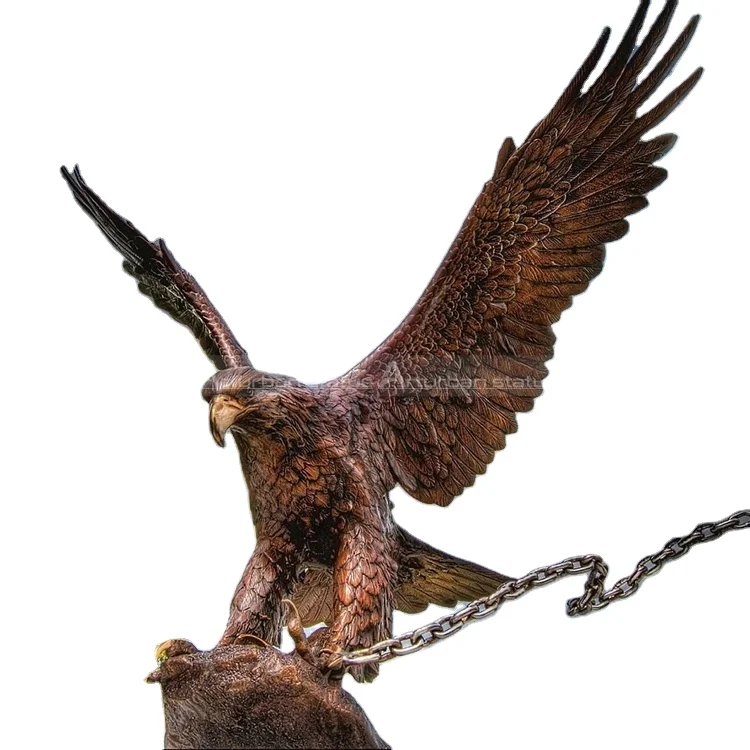 Bald eagle outdoor decor art bronze animal bird sculpture eagle statue