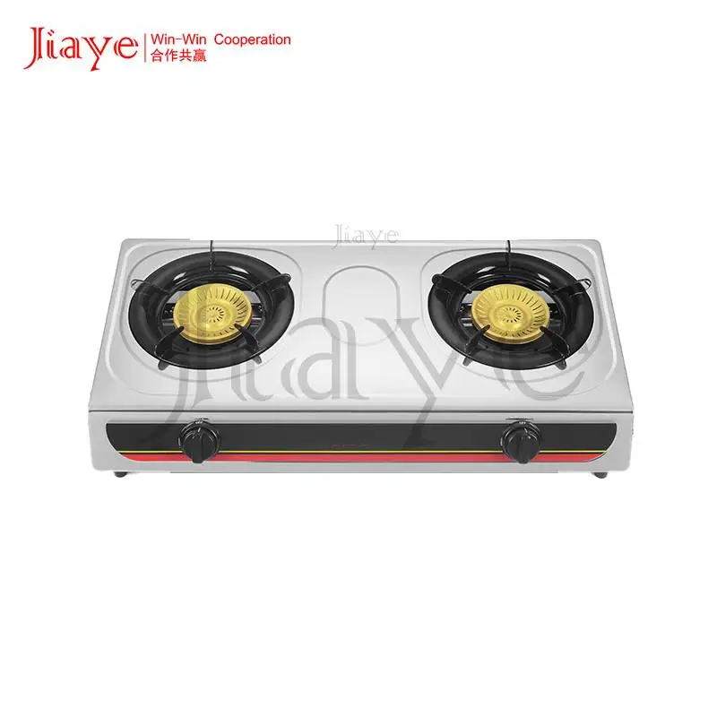 Jiaye High Quality Kitchen Appliances Double Burner Gas Stove Table Gas Cooker Household Desktop Gas Cooktops