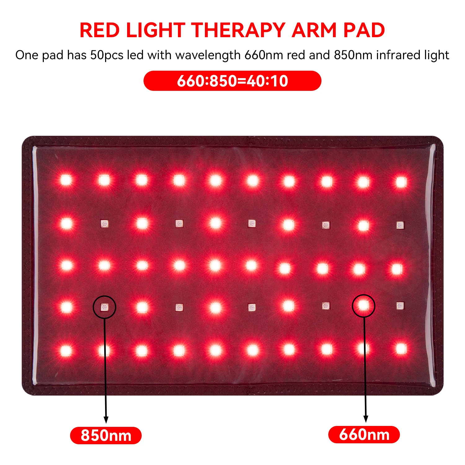 2PCS Pack Joints Muscle Pain Relief Heating Wrap and Slimming Arm Belt Knee Pad Infrared Red Light Therapy