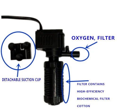 Mini Aquarium Internal Filter Oxygen Submersible Water Pump For Fish Tank