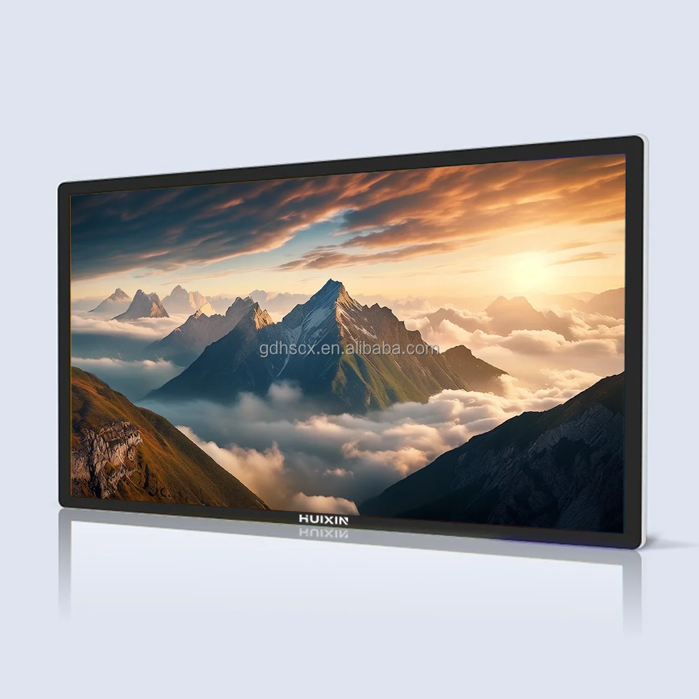 43 50 55 65 inch Wall-mounted 4K digital signage advertising media player with round corner