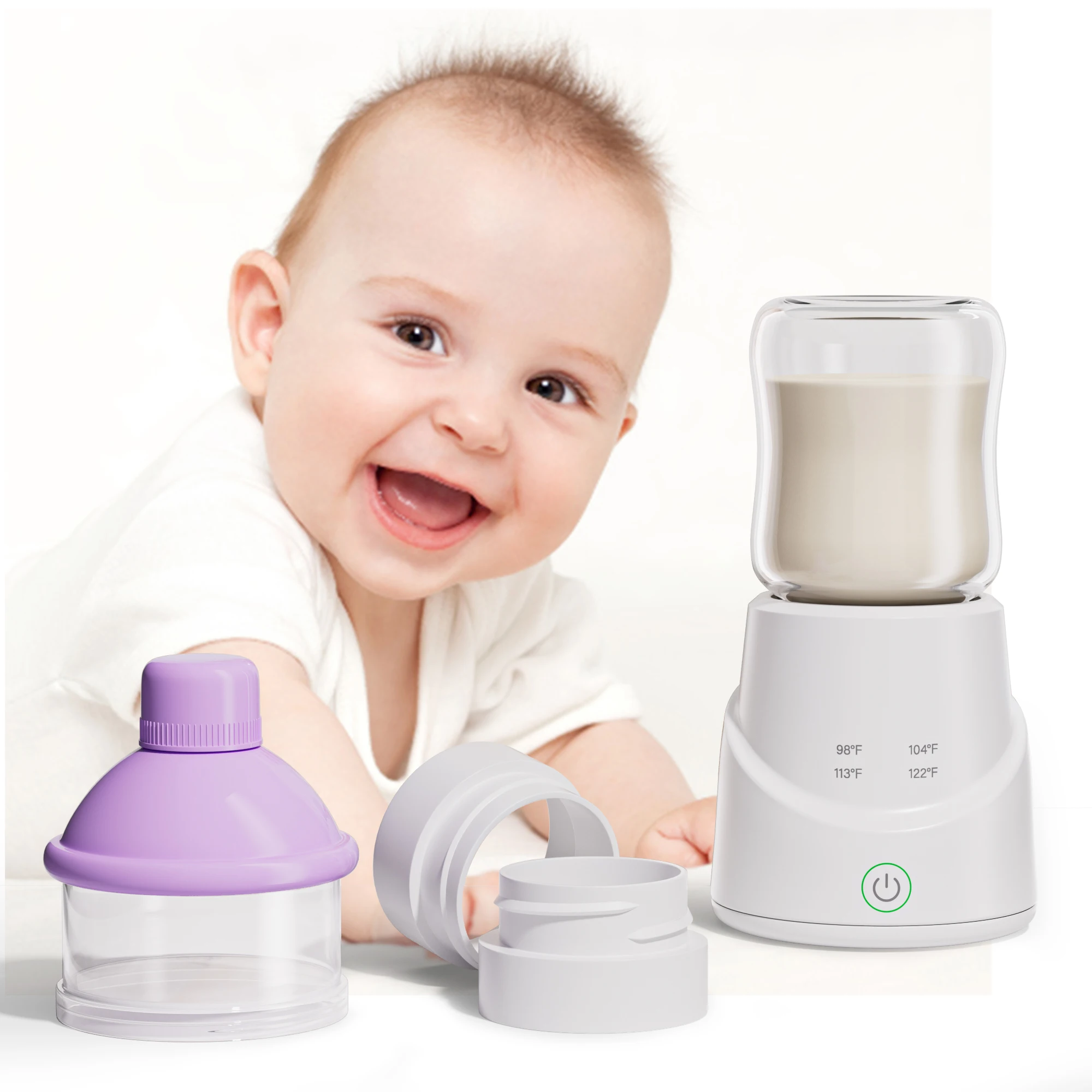 New medical grade 316 stainless steel thermostat milk heater automatic milk warmer usb charging baby bottle warmer