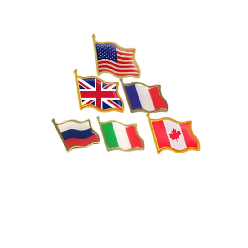 Custom Pin American mexico Canadian Suit Metal Hat Saudi World National Hand Soft Magnetic Country Iran Enamel Flag Badge Lapel