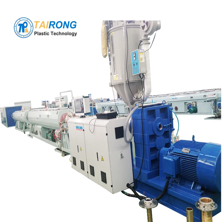 Single Screw PP PE PPR HDPE Plastic Pipe Extruder Machine/ hot water supply pipe plastic making machinery