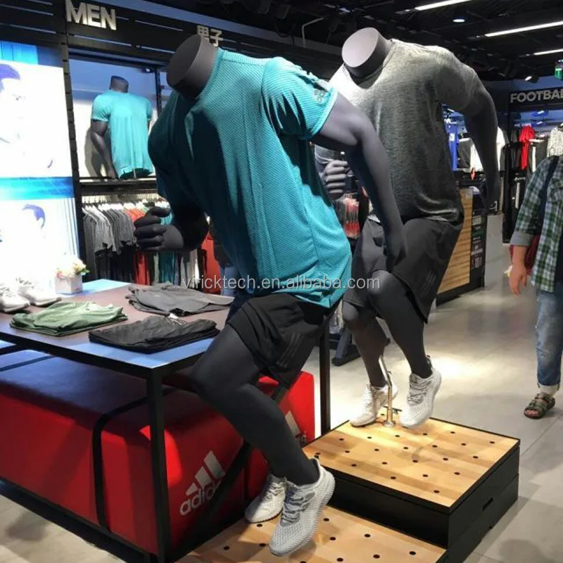Strong sports muscle male model prop full body running mannequin clothing store window display mannequin