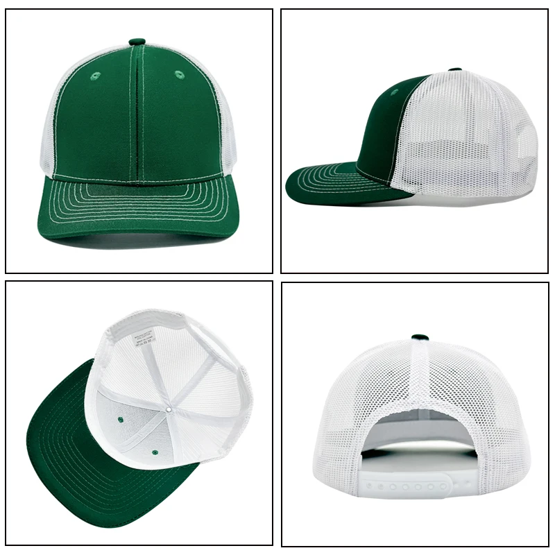 80 Colors Solid High Quality Custom Logo 6 Panel Mesh Sports Golf Snapback Caps For Men Fitted Richardson 112 Trucker Hats
