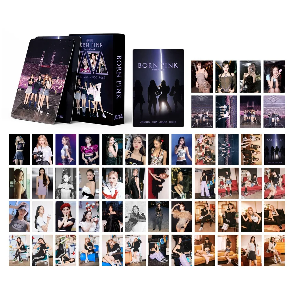 YUWEI KPOP 55pcs/box BLACK PINK -BORN PINP hotocard Lomo Card Photo Card