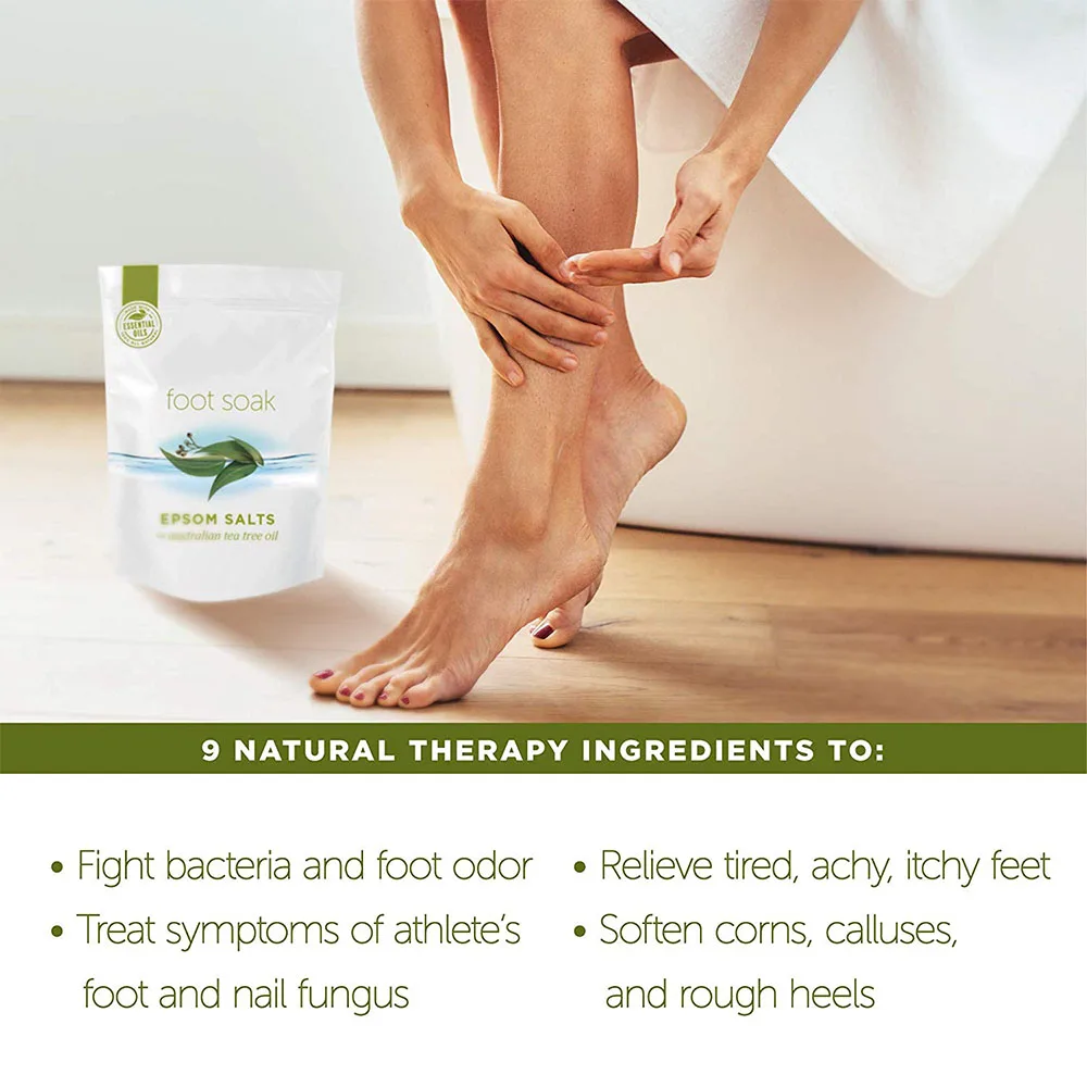 Best selling products best foot soak with tea tree oil and epsom salt foot bath fights fungus