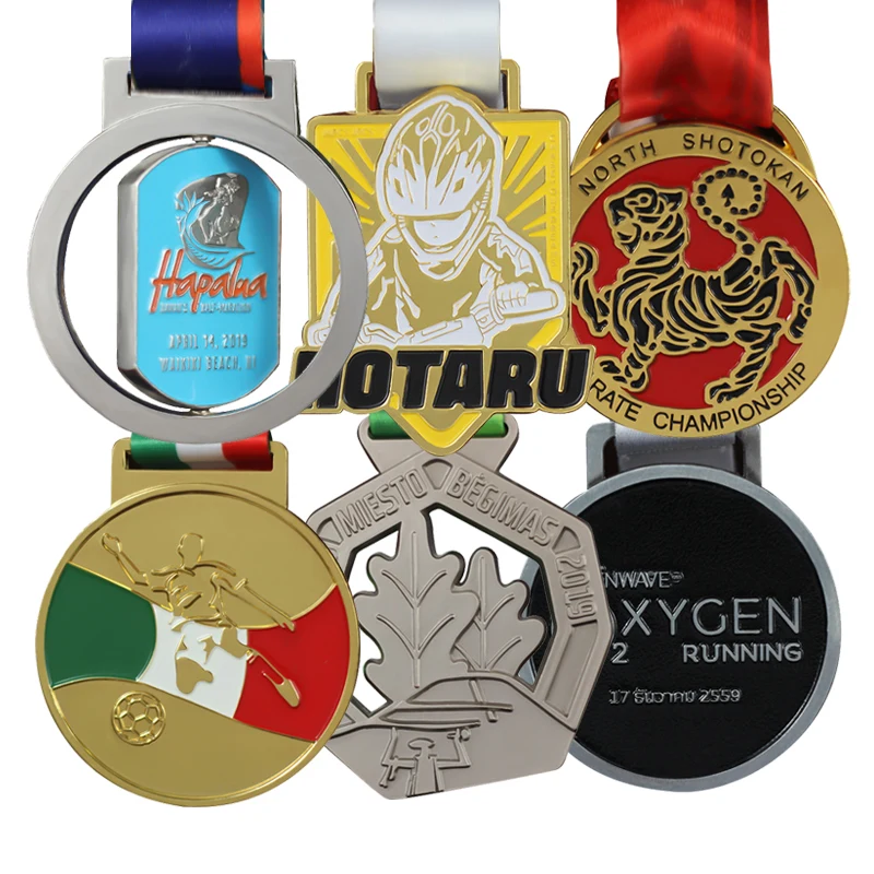 Высокое качество эмаль цветок награда медаль и трофей пользовательские 3d