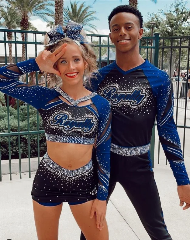 Custom dandy competition all star long sleeve youth cheer uniforms for cheerleader