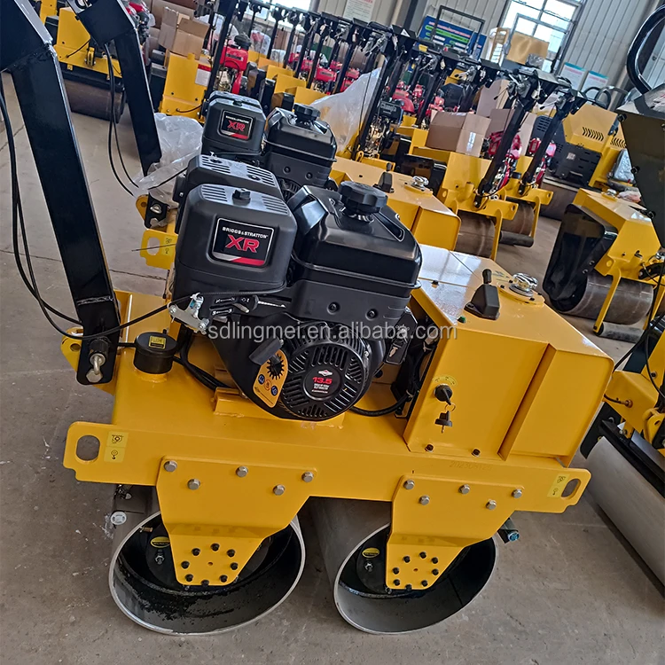 Double Drums Walk Behind Ride On Asphalt Road Mini Vibrator Tandem Roller
