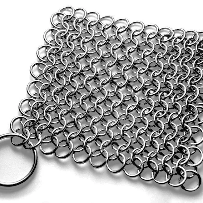 High quality 304 stainless steel ring mesh Cast Iron Cleaner size can be customized