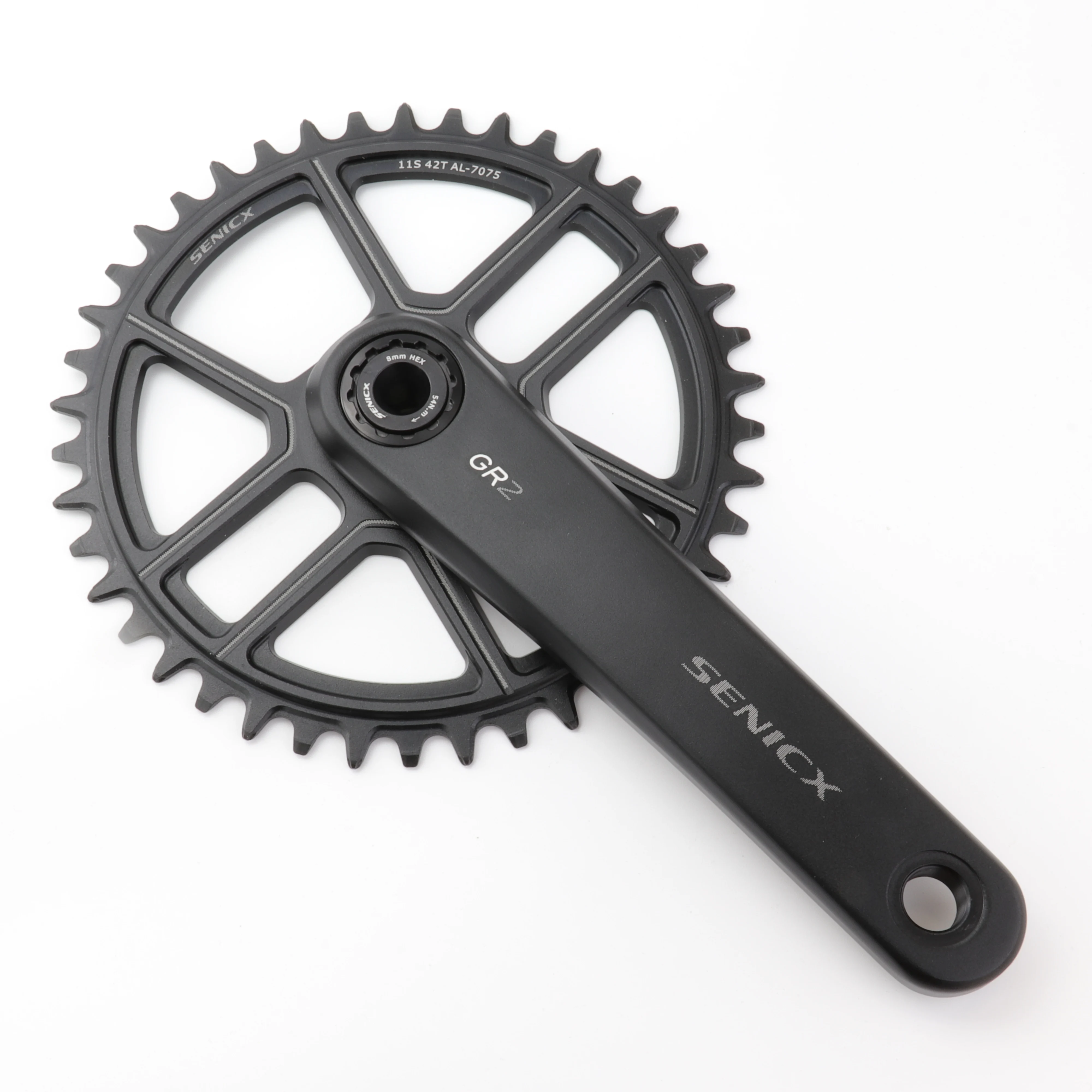 SENICX Gravel Bike DUB Crankset FC-GR2-A1 40T 42T 44T 165/170/175mm 10/11S Direct Mount CNC Bicycle Crank