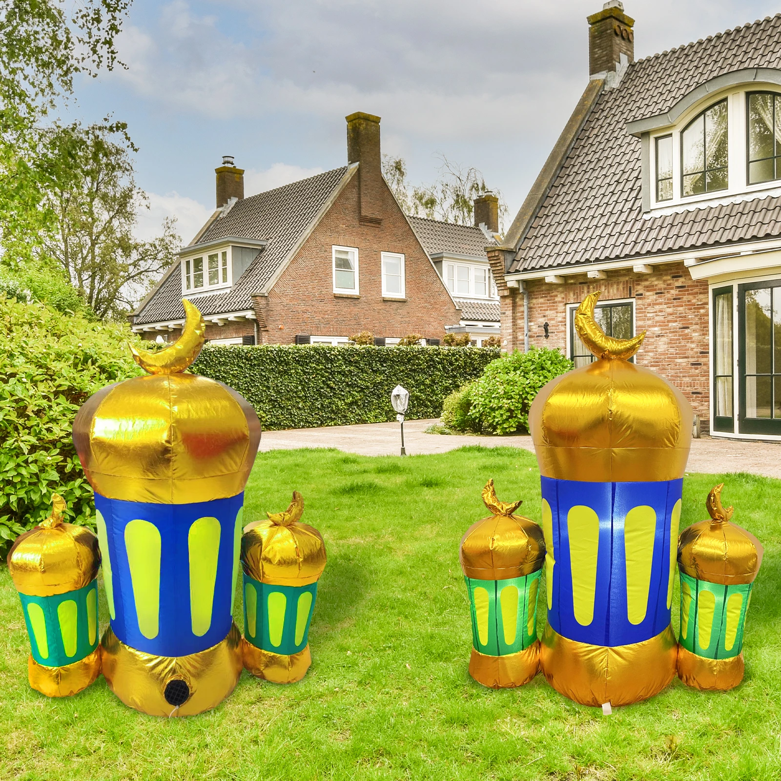 Ourwarm Customized Islam Outdoor Ramadan Inflatable Decoration Eid Islam Blow Up Mubarak Decorations