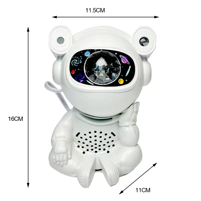 Popular Sitting Astronaut Multi-color Pattern Star Projector LED Night Light With Bluetooth Speaker