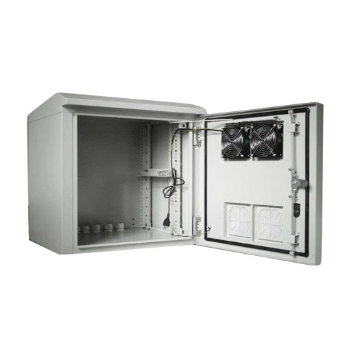 10U 19inch Outdoor pole installation solar battery cabinet waterproof electrical enclosure with air conditioner  SK-185T