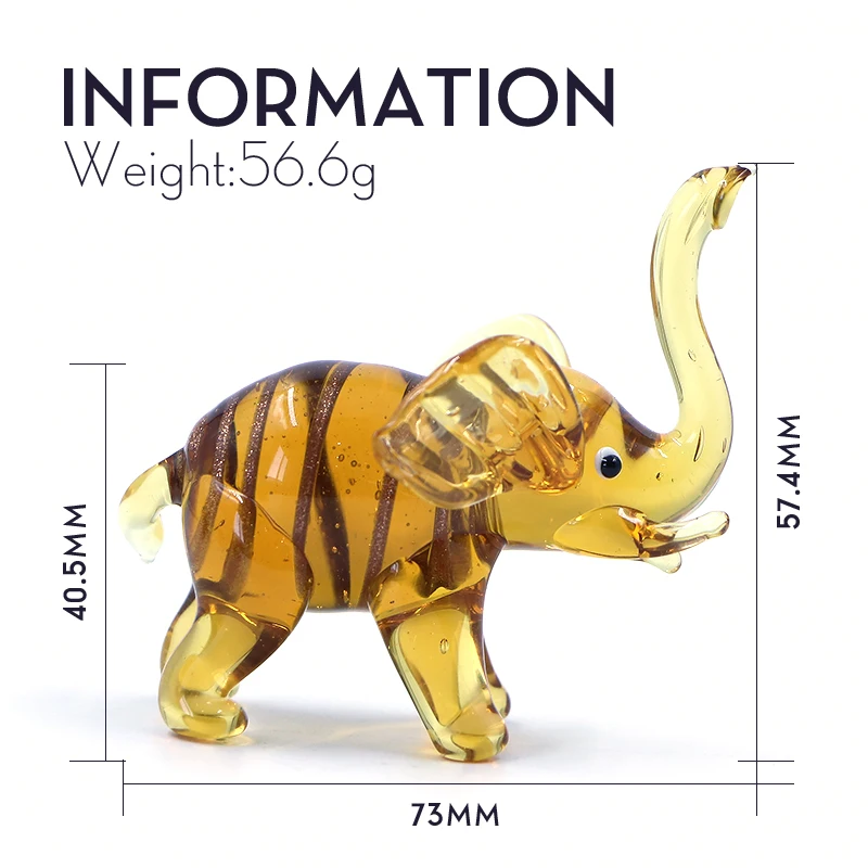 Multicolor Collection Drunk Glass  Large Blue Elephant Statue Decoration Pictures Sculpture