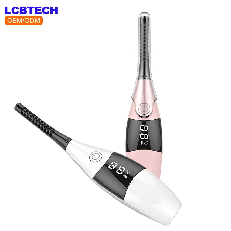 Custom Logo Smart Digital Display Electric Eyelash Curler Beauty Tool Portable Long Lasting Eye Lash Curler Rechargeable