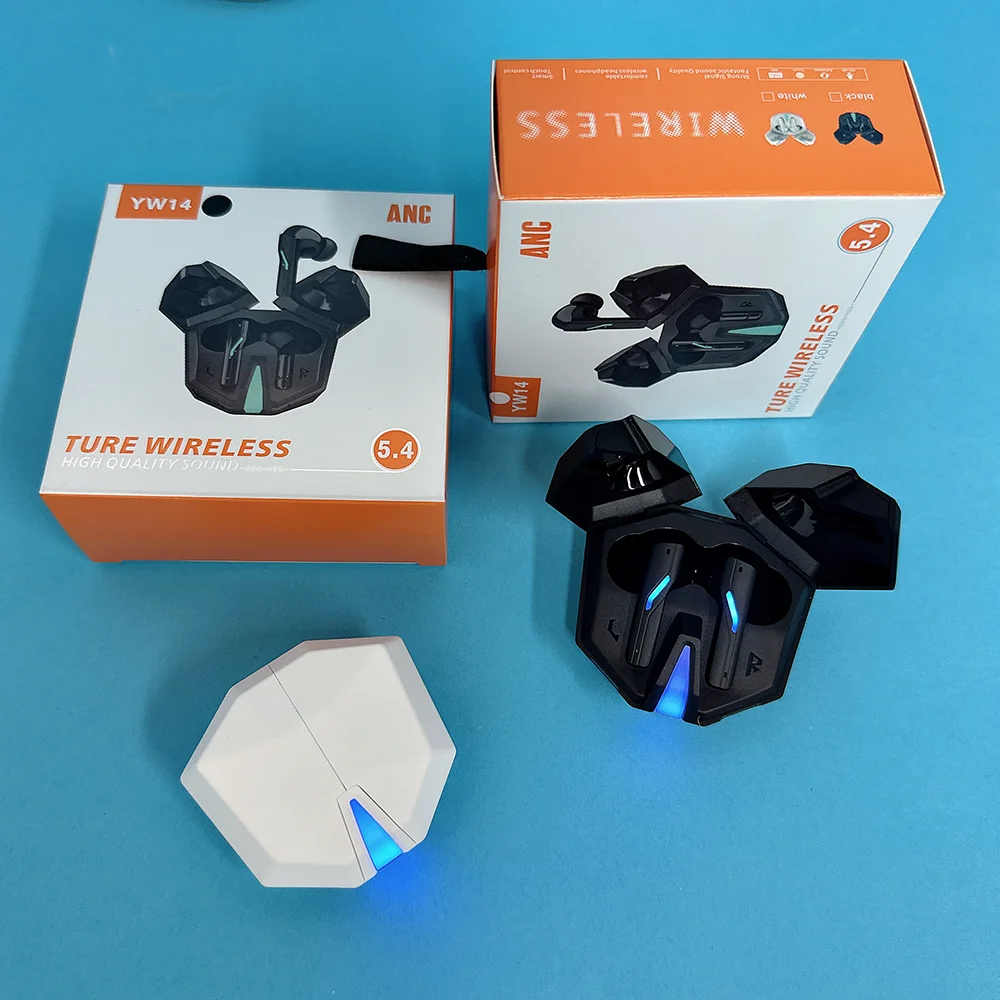 Высококачественные наушники YW14 Tws спортивные шумоподавляющие с цветным сенсорным экраном водонепроницаемые беспроводные