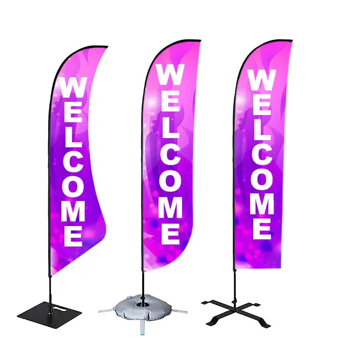 custom  trading flying banner beach feather flag custom advertising beach flags custom waterproof printed beach flag