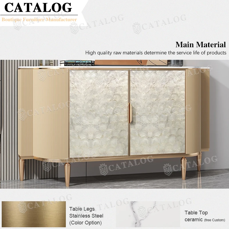 CATALOG Dining Room Furniture Stainless Steel Modern Kitchen Cabinet Modern Sideboard Kitchen Cabinets