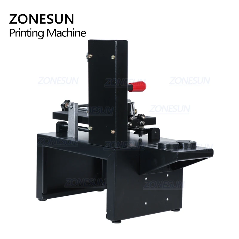 ZONESUN ZS-RM7A ручная настольная печатная машина с чернильным подстаканником для печати логотипа на дату