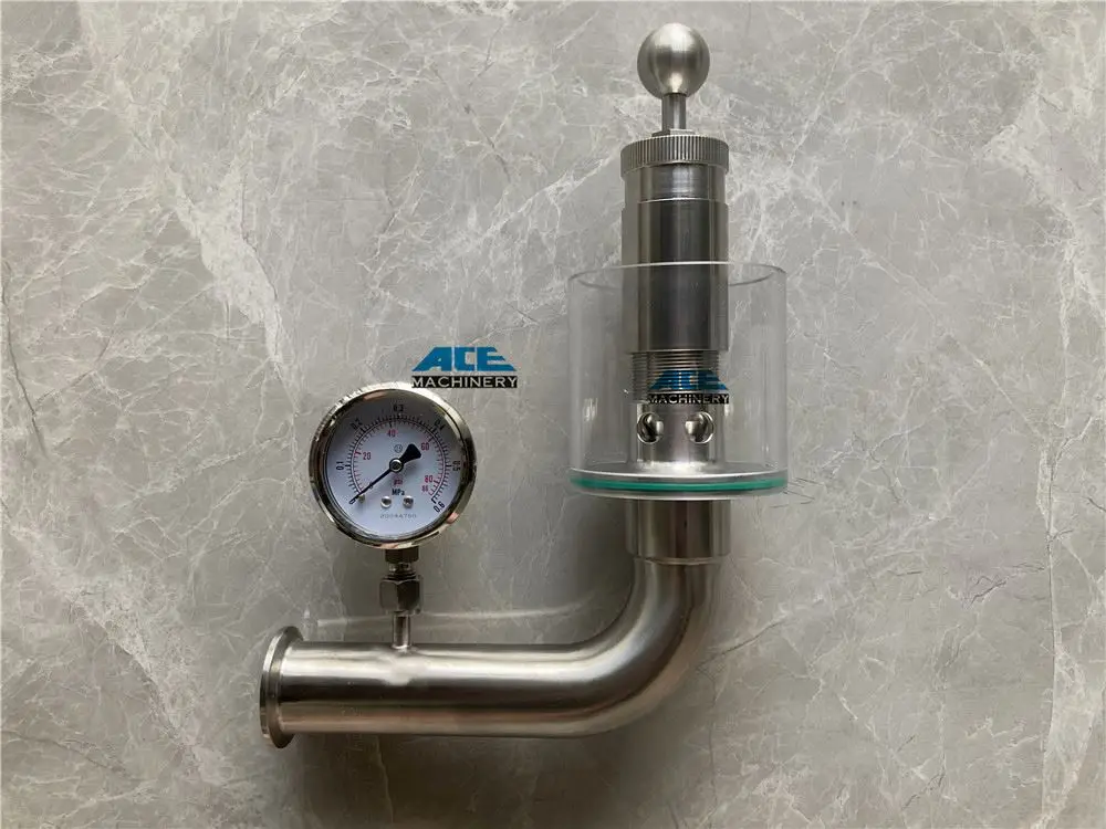 New Design Piping Connection Exhaust Control Beer Keg Regulating Valve With Pressure Gauge Beer Bong
