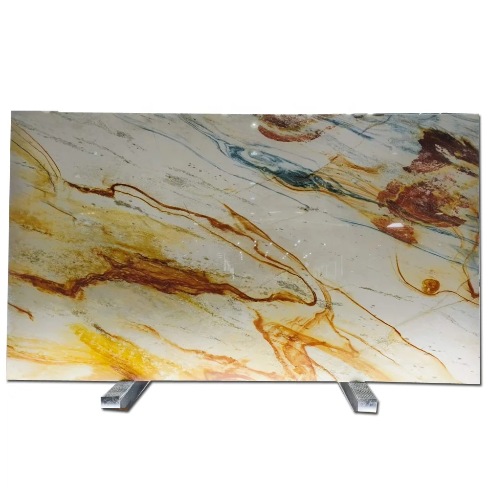 Natural Stone Dunhuang Impression Marble For Floor Tiles Wall Panels Stairs Wall Decor Kitchen Island Tabletop Countertop