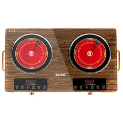 Su Tai 3500W ST-7866 Smart Infrared Waterproof Double Ceramic Plate Stove Hotpot Electric Induction Cookers