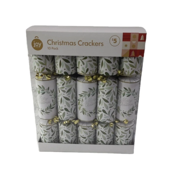 Customized Luxury Colourful Paper Cracker Candy Christmas Crackers With Toys