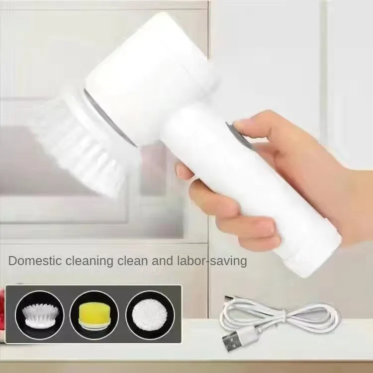 USB Rechargeable Kitchen Dishwashing Brush Sink Cleaner Bathroom Bathtub Clean Brush Spin Scrubber Electric Cleaning Brush