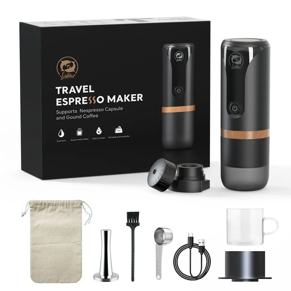 Portable Mini Espresso Coffee Machine With Wireless Coffee Maker Small Travel Rechargeable Handheld Coffee Cup