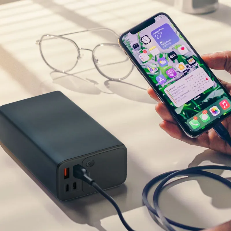 EZ100 225 5 Вт/27000 мАч портативный Power Bank Powerbank с проводной PD65W быстрой зарядки