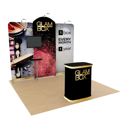 Портативная Натяжная ткань с индивидуальным дизайном 10x10 выставочный стенд