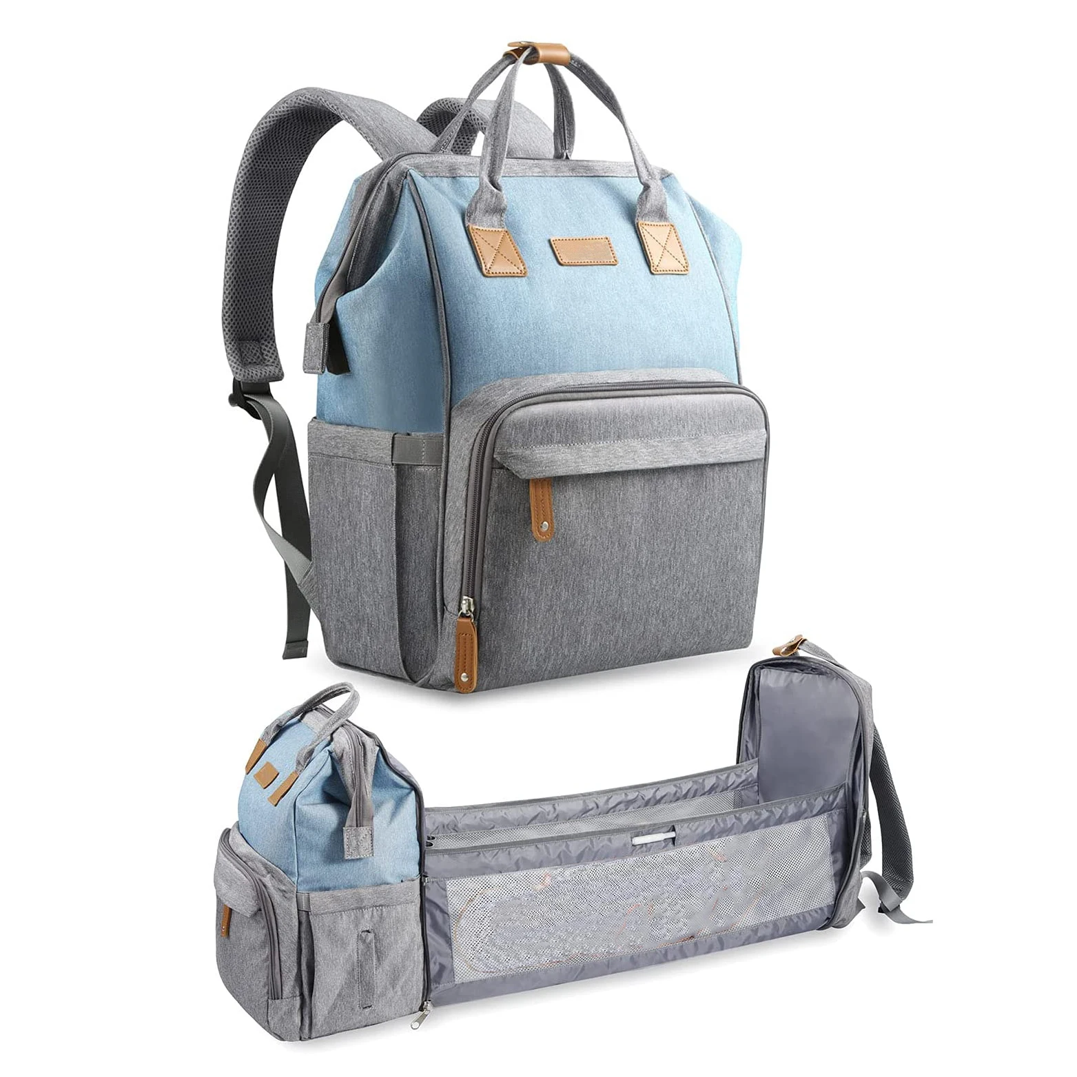 Stylish Utility Mummy Diaper Backpack For Outdoor Baby Diaper Backpacks With Changing Station