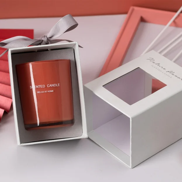 Soy wax candles in bulk scented Custom LOGO Amazon Wholesale Transparent Glass Jar Scented Candles