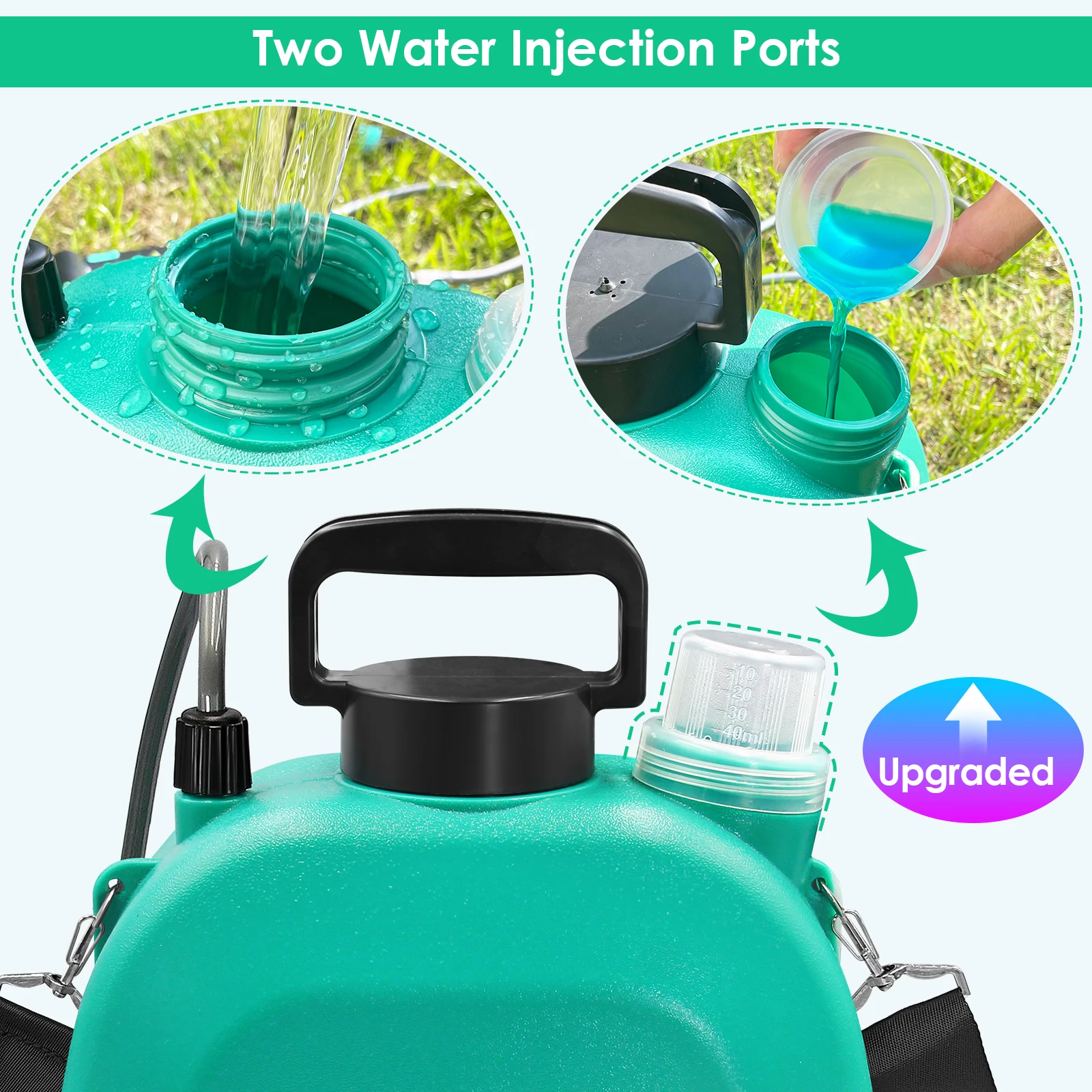 5L High Pressure Power Sprayer Pump Garden Electric Sprayer USB charging hand sprayer 2 gallon
