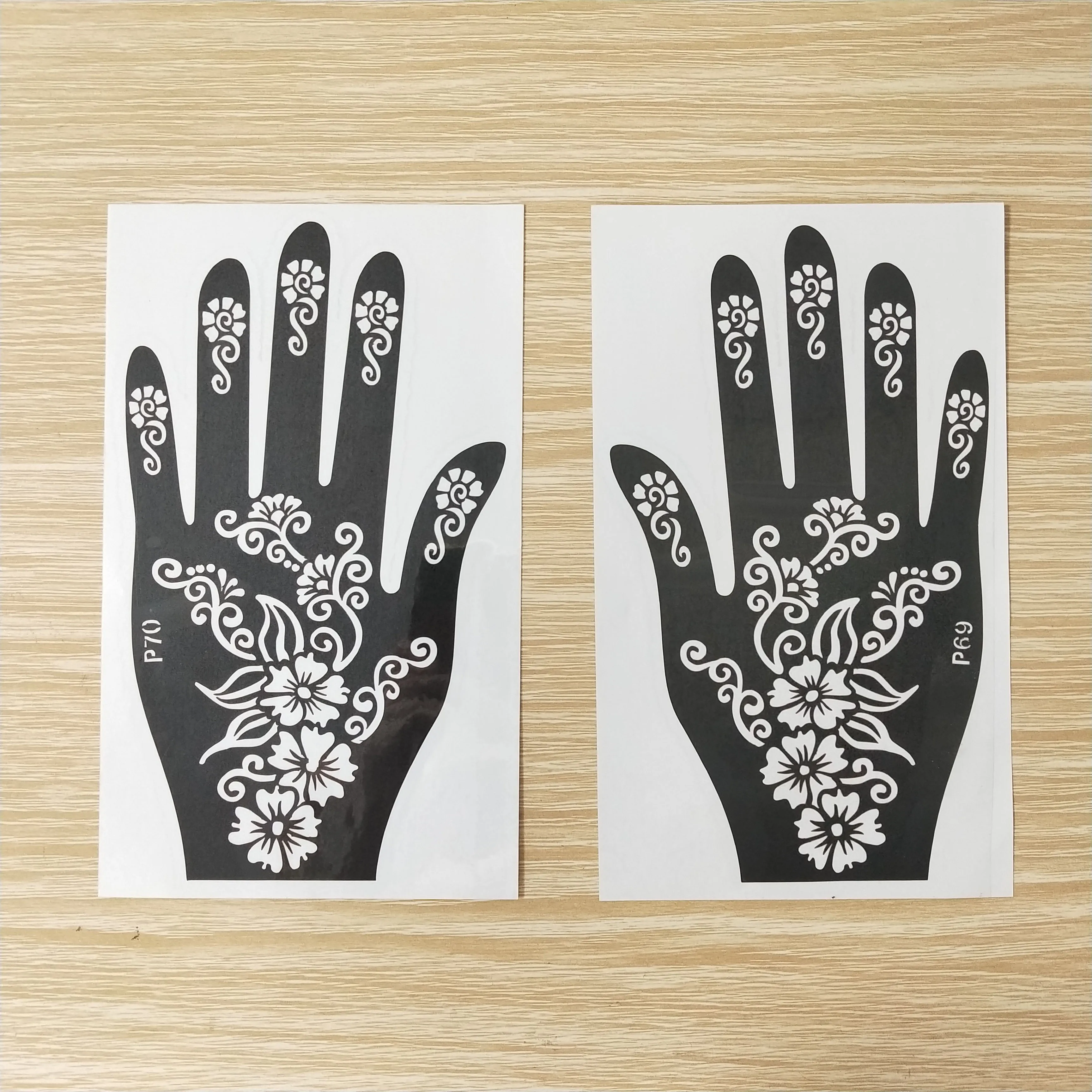 2023 High Quality Desgin Temporary Henna Tattoo Sticker for Hand Tattoo Stencils